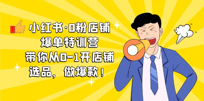 小红书·0粉店铺爆单特训营 带你从0-1开店铺，选品，做爆款（课程+工具包）-玖卿社区