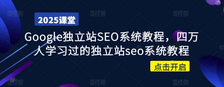 Google独立站SEO系统教程，四万人学习过的独立站seo系统教程-玖卿社区