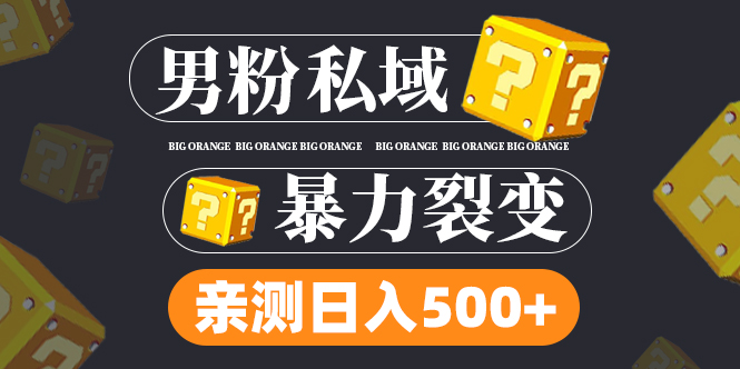 男粉私域项目：亲测男粉裂变日入500+（视频教程）-玖卿社区