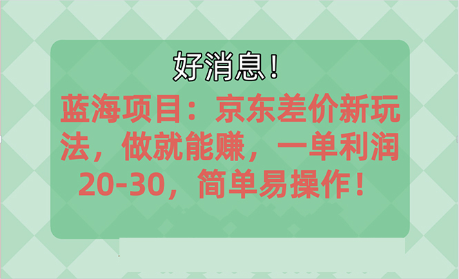 越早知道越能赚到钱的蓝海项目：京东大平台操作，一单利润20-30，简单易操作-玖卿社区