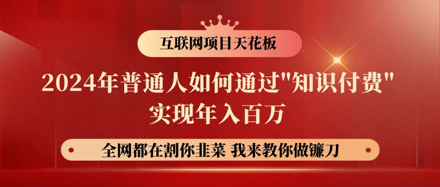 2024年普通人如何通过"知识付费"月入十万年入百万，实现财富自由-玖卿社区
