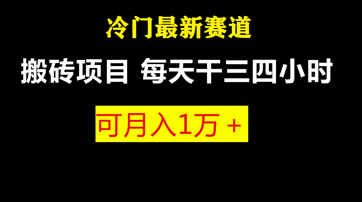 最新冷门游戏搬砖项目，零基础也能玩（附教程+软件）-玖卿社区