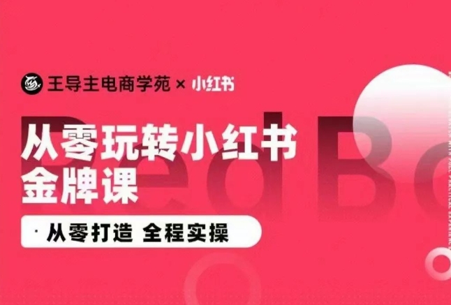 王导主·小红书电商运营实操课，​从零打造  全程实操-玖卿社区