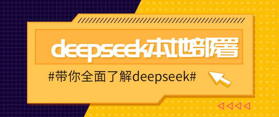 DeepSeek本地部署详细教程，轻松将deepseek部署到你的电脑上-玖卿社区