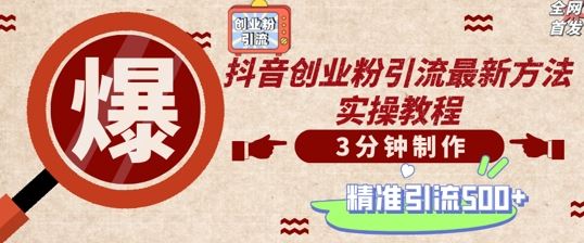 轻松制作创业类视频，一天被动加精准创业粉500+【揭秘】-玖卿社区
