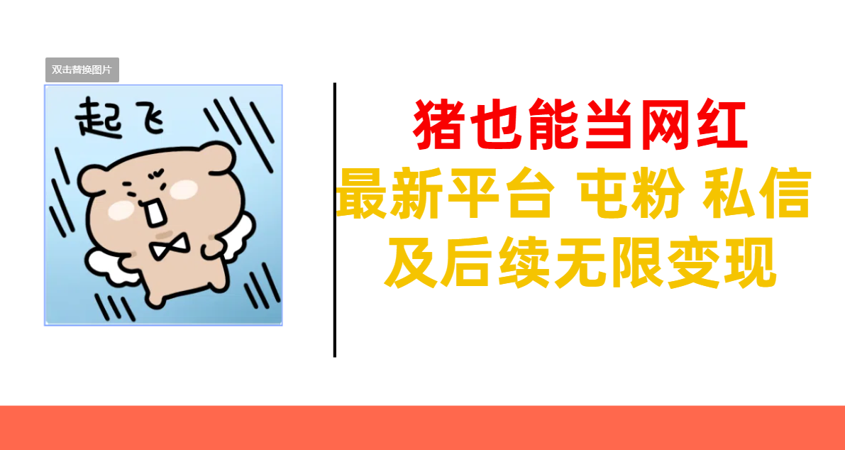猪也能当网红-最新平台 屯粉 交流 私信 及后续无限变现-玖卿社区