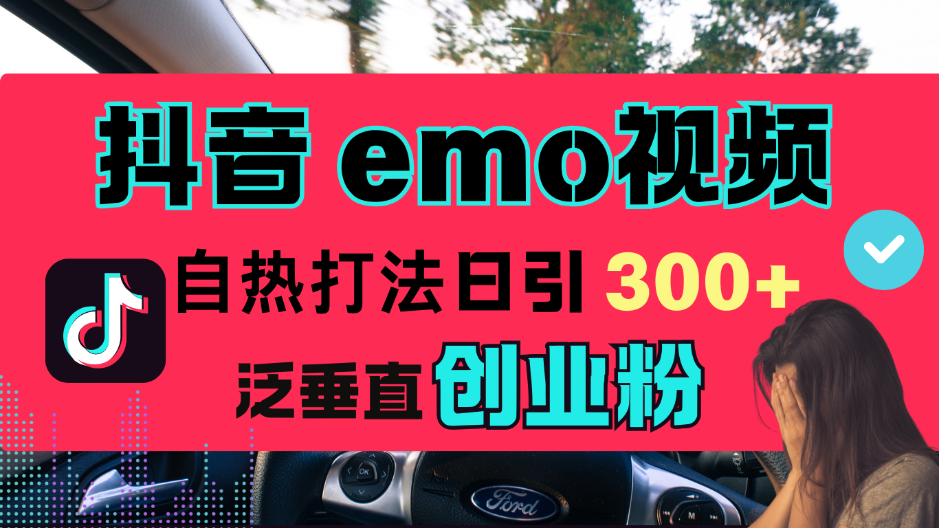 抖音“EMO视频”自热流打法，日引300+泛垂直创业粉-玖卿社区