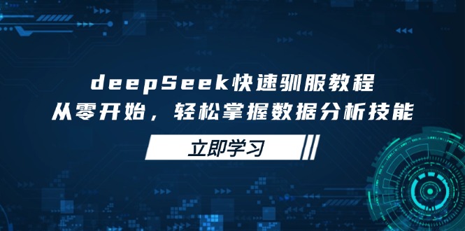 deepSeek快速驯服教程，从零开始，轻松掌握数据分析技能-玖卿社区