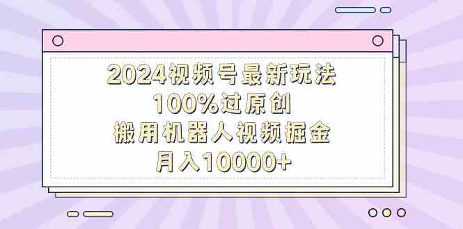 （9151期）2024视频号最新玩法，100%过原创，搬用机器人视频掘金，月入10000+-玖卿社区