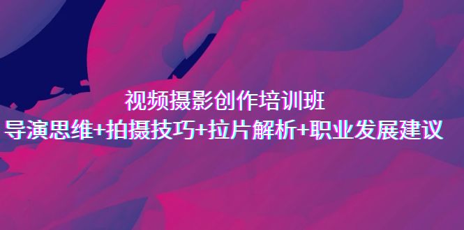视频摄影创作培训班，导演思维+拍摄技巧+拉片解析+职业发展建议-玖卿社区
