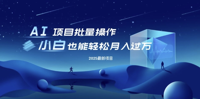 25年最新项目批量操作，小白也能轻松月入过W，可无限放大【揭秘】-玖卿社区