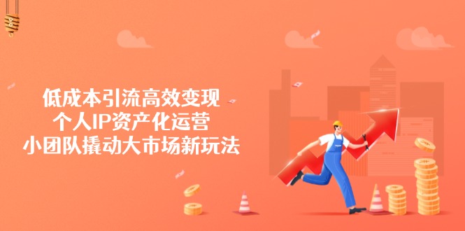低成本引流高效变现，个人IP资产化运营，小团队撬动大市场新玩法-玖卿社区