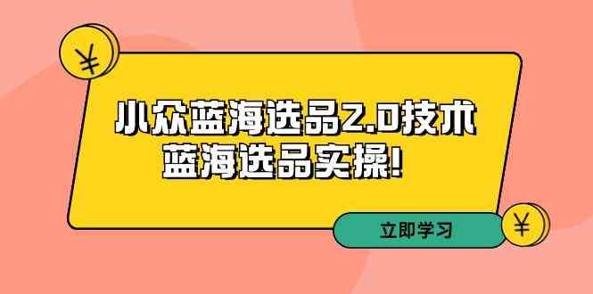 （9189期）拼多多培训第33期：小众蓝海选品2.0技术-蓝海选品实操！-玖卿社区