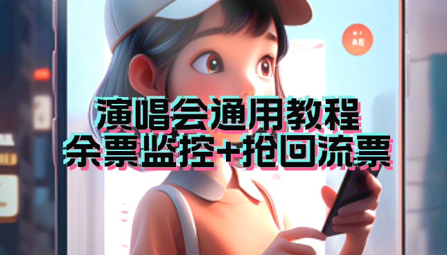 演唱会通用_余票监控+抢回流票（教程+软件）-玖卿社区