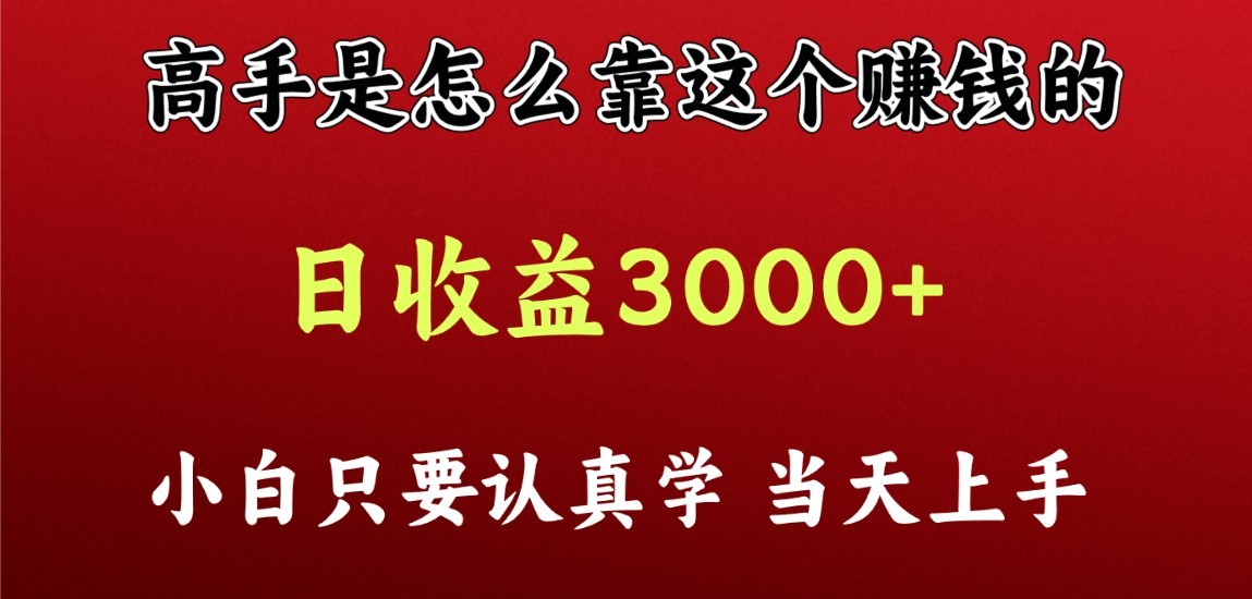 看高手是怎么赚钱的，一天收益至少3000+以上，小白当天上手-玖卿社区