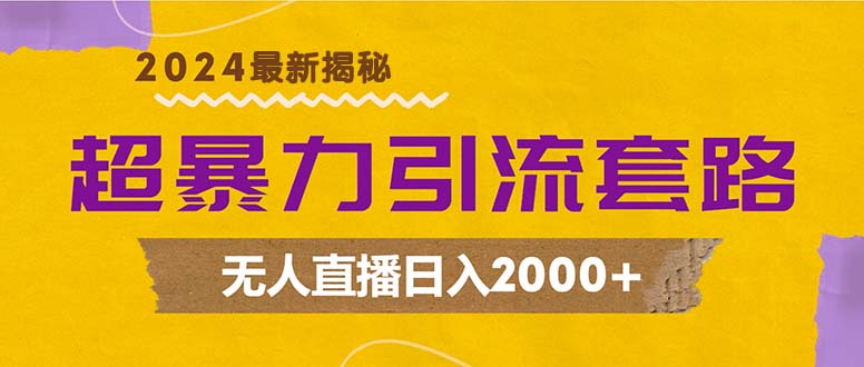 （12800期）超暴力引流套路，无人直播日入2000+-玖卿社区