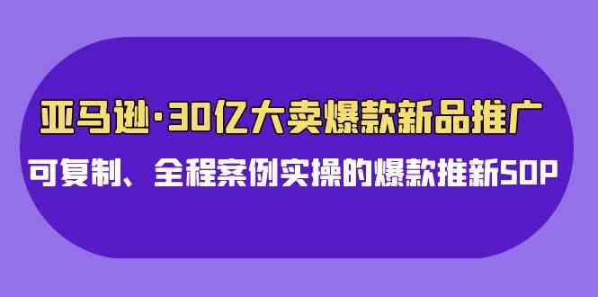 （9944期）亚马逊30亿·大卖爆款新品推广，可复制、全程案例实操的爆款推新SOP-玖卿社区