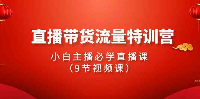 （9592期）2024直播带货流量特训营，小白主播必学直播课（9节视频课）-玖卿社区