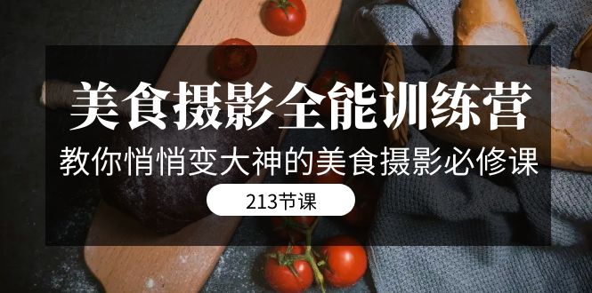 美食摄影-全能特训营，教你悄悄变大神的美食摄影必修课（8套课程-213节）-玖卿社区