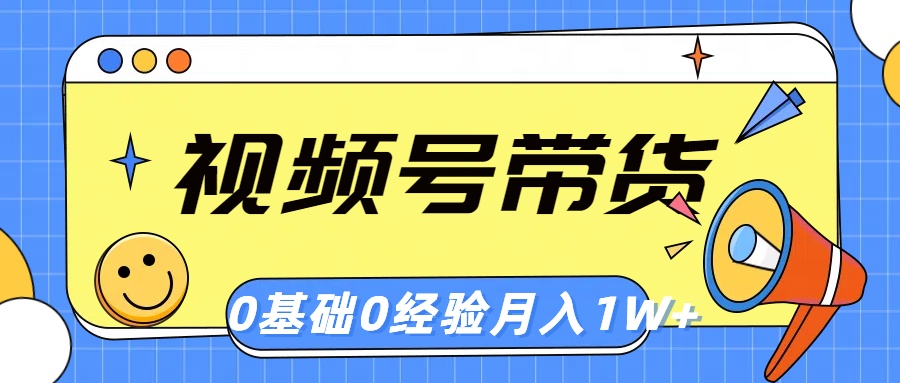 （10723期）视频号轻创业带货，零基础，零经验，月入1w+-玖卿社区