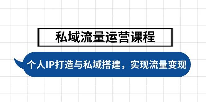私域流量运营课程，个人IP打造与私域搭建，助力学员实现流量变现-玖卿社区