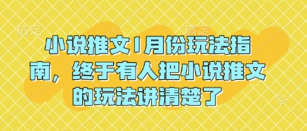 小说推文1月份玩法指南，终于有人把小说推文的玩法讲清楚了!-玖卿社区