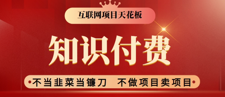 2024互联网项目天花板，新手小白也可以通过知识付费月入10W，实现财富自由-玖卿社区