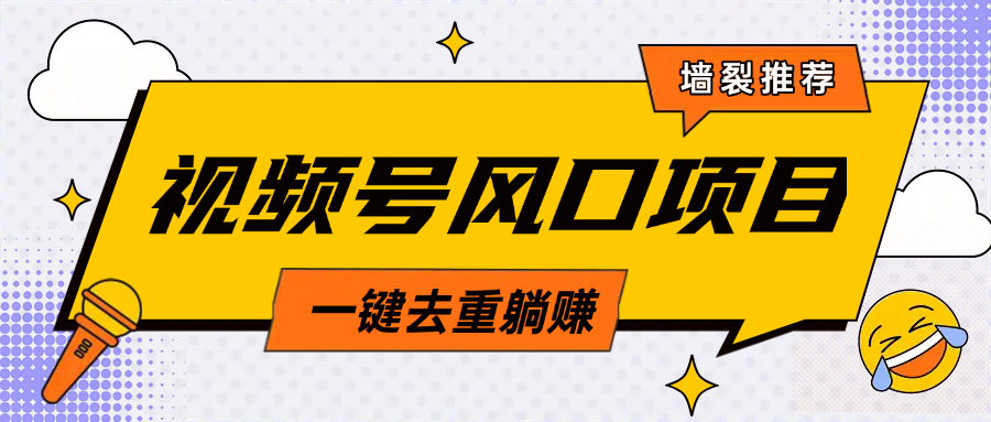 视频号风口蓝海项目，中老年人的流量密码，简单无脑，一键去重，轻松月入过万-玖卿社区