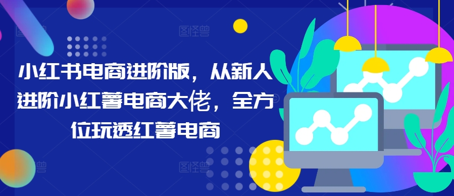 小红书电商进阶版，从新人进阶小红薯电商大佬，全方位玩透红薯电商-玖卿社区