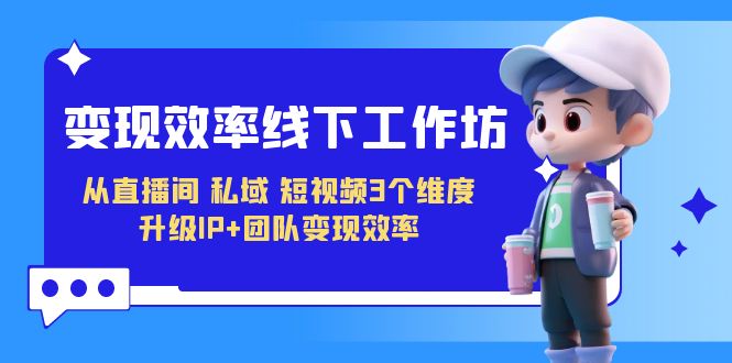 变现-效率线下工作坊，从直播间、私域、短视频3个维度 升级IP+团队变现效率-玖卿社区