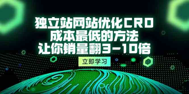 （10173期）独立站网站优化CRO，成本最低的方法，让你销量翻3-10倍（5节课）-玖卿社区