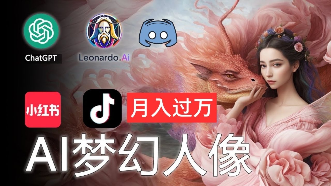 AI摄影梦幻人像：零基础也能月入过万的秘密-玖卿社区