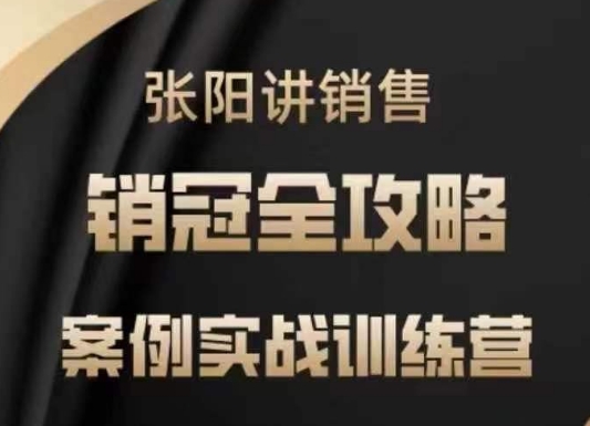 张阳讲销售实战训练营，​案例实战训练，销冠全攻略-玖卿社区