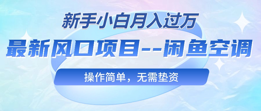 （10767期）最新风口项目—闲鱼空调，新手小白月入过万，操作简单，无需垫资-玖卿社区