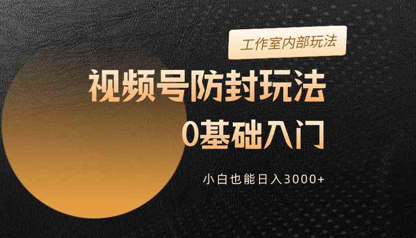 （10107期）2024视频号升级防封玩法，零基础入门，小白也能日入3000+-玖卿社区
