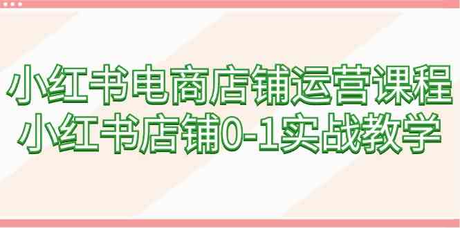 （9249期）小红书电商店铺运营课程，小红书店铺0-1实战教学（60节课）-玖卿社区