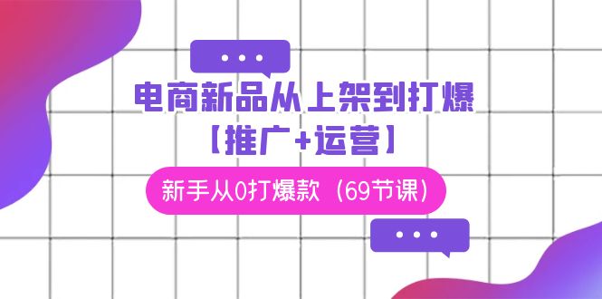 电商新品从上架到打爆【推广+运营】，新手从0打爆款（69节课）-玖卿社区