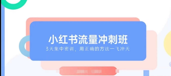 小红书流量冲刺班2025，最懂小红书的女人，快速教你2025年入局小红书-玖卿社区