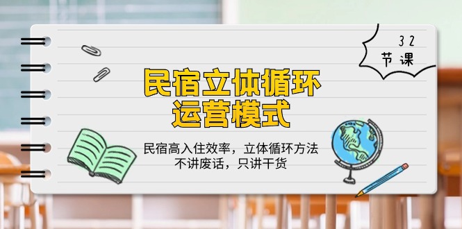 民宿立体循环运营模式：民宿高入住效率，立体循环方法，只讲干货（32节）-玖卿社区