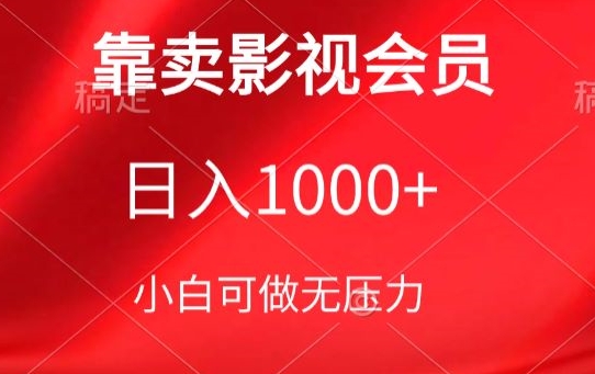 靠卖影视会员，日入1000+，落地保姆级教程，新手可学-玖卿社区