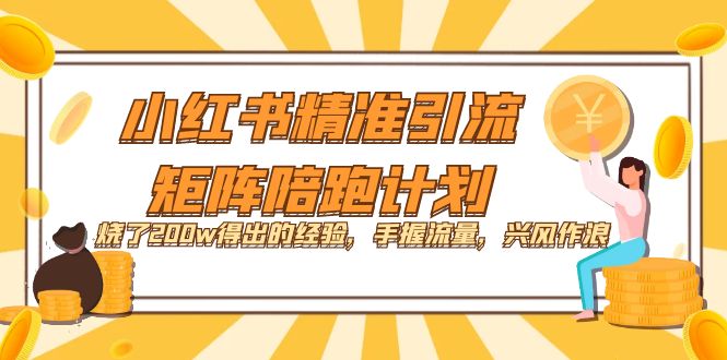 小红书精准引流·矩阵陪跑计划：烧了200w得出的经验，手握流量，兴风作浪！-玖卿社区