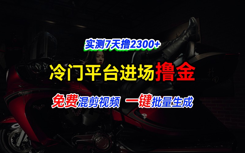 全新冷门平台vivo视频，快速免费进场搞米，通过混剪视频一键批量生成，实测7天撸2300+-玖卿社区