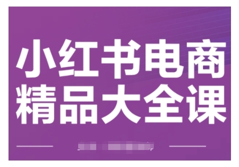 小红书电商精品大全课，快速掌握小红书运营技巧，实现精准引流与爆单目标，轻松玩转小红书电商(更新2月)-玖卿社区