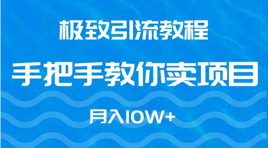 （9265期）极致引流教程，手把手教你卖项目，月入10W+-玖卿社区