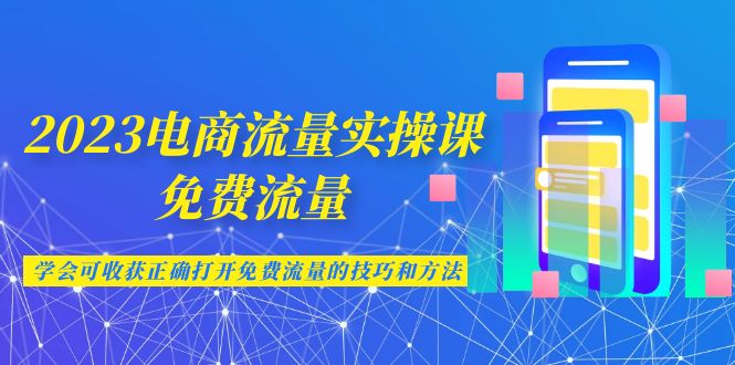 2023电商流量实操课-免费流量，学会可收获正确打开免费流量的技巧和方法-玖卿社区