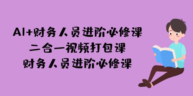 AI + 财务人员进阶必修课二合一视频打包课，财务人员进阶必修课-玖卿社区