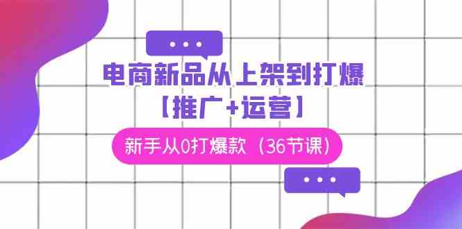 （9286期）电商 新品从上架到打爆【推广+运营】，新手从0打爆款（36节课）-玖卿社区