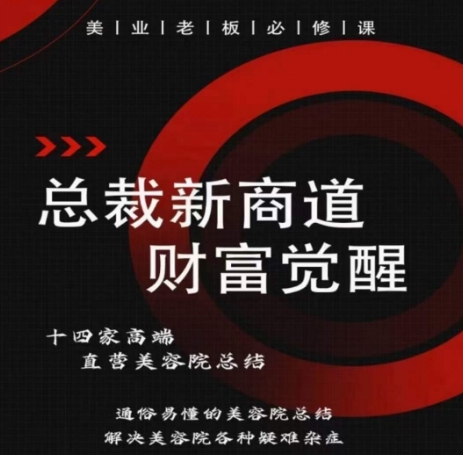 总裁新商道(美业老板必修课)，通俗易懂的美容院总结，解决美容院各种疑难杂症-玖卿社区