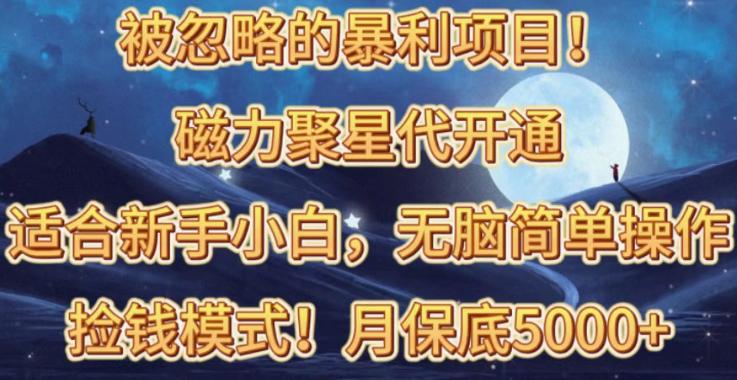 （10245期）被忽略的暴利项目！磁力聚星代开通捡钱模式，轻松月入五六千-玖卿社区