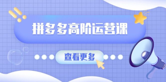 拼多多高阶运营课：极致群爆款玩法，轻付费无尽复制，打造单品爆款之路-玖卿社区